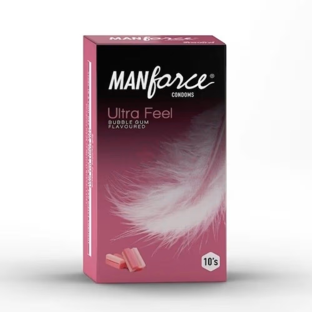 Manforce Ultra Feel Bubblegum Flavoured Condoms 10's Pack